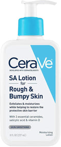 CeraVe Salicylic Acid Lotion. Body Lotion for Rough & Bumpy Skin. 8oz | Skin Care. Smooths Rough Skin with Vitamin D. Hyaluronic Acid and Lactic Acid In A Fragrance Free. Allergy Tested Formula