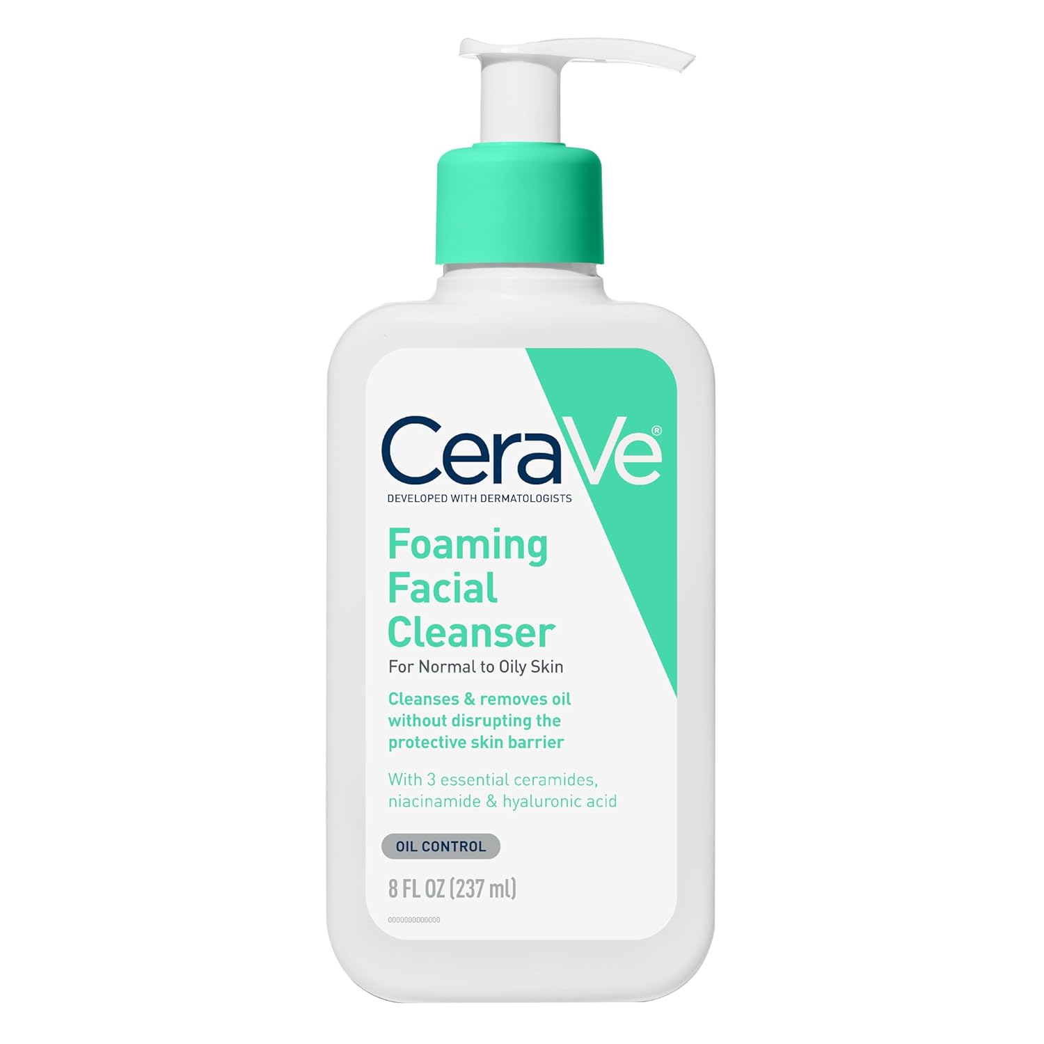 CeraVe Foaming Facial Cleanser. Face Wash for Oily Skin. 8fl oz | Skin Care with Hyaluronic Acid & Niacinamide. Makeup Remover. Daily Face Wash For Men & Women. Fragrance Free. Oil Control