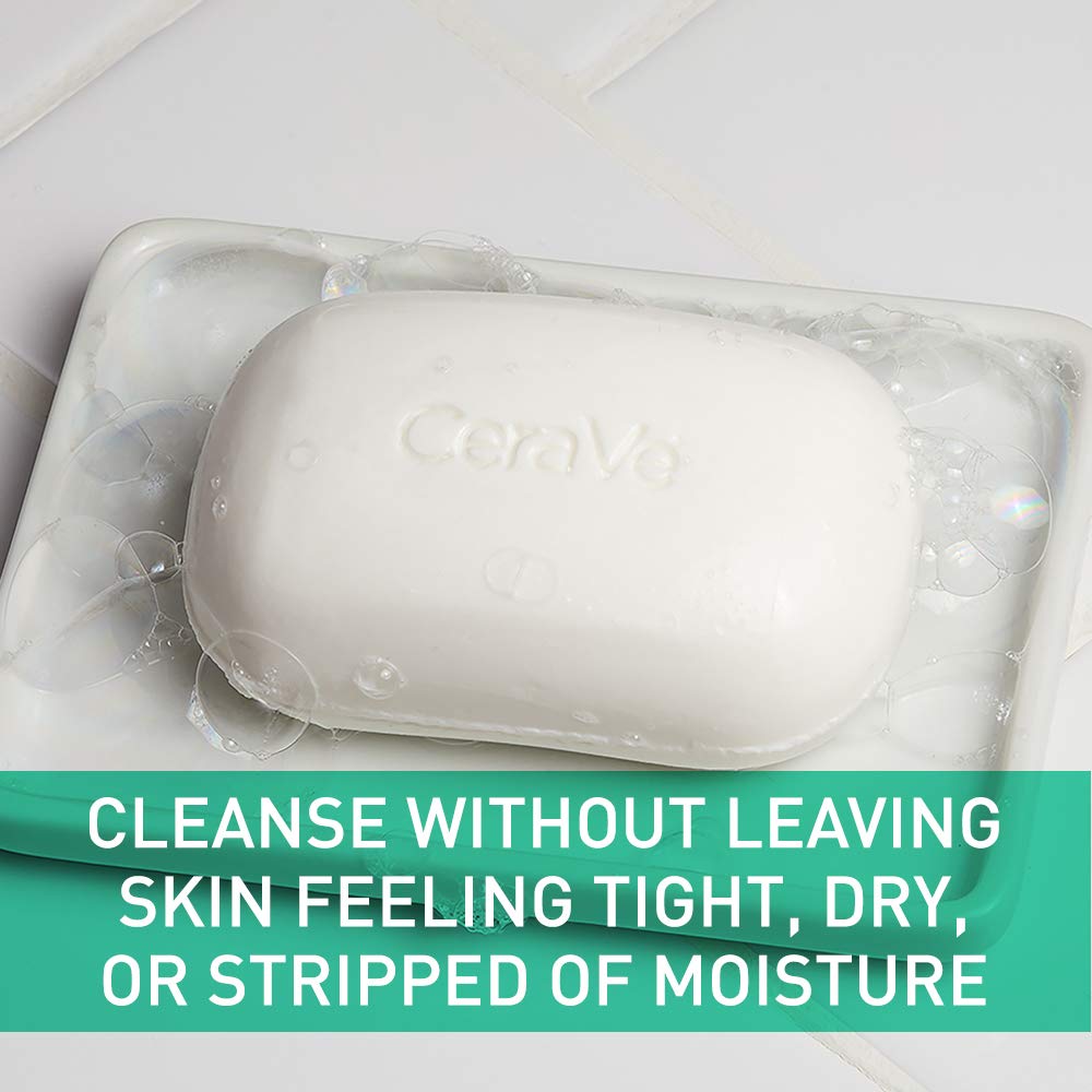 CeraVe Foaming Cleanser Bar. Face & Body Wash. Soap for Oily Skin. 4.5oz | Soap-Free Formula with Niacinamide and Ceramides Balances Oily Skin and Locks In Moisture without Any Tight. Dry Feeling