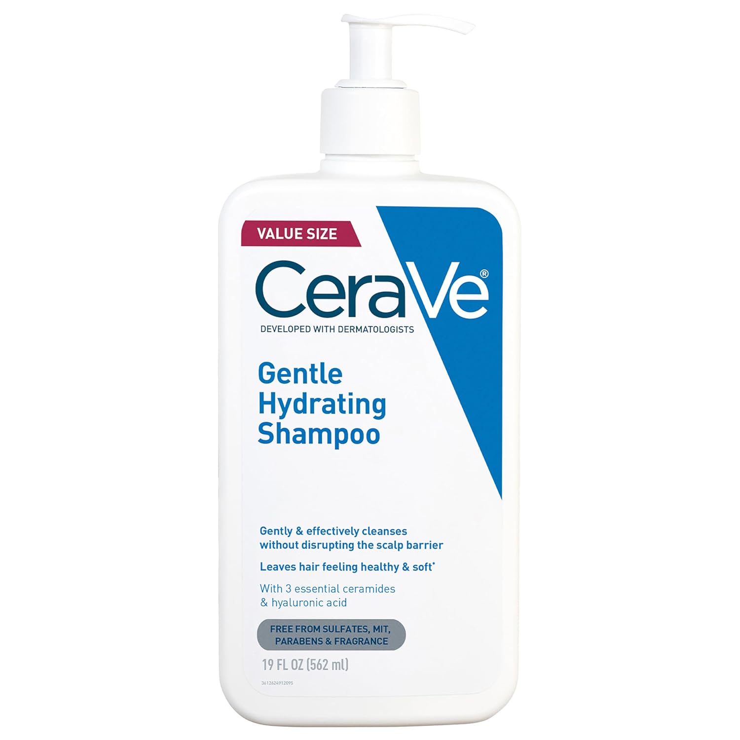CeraVe Gentle Hydrating Shampoo with Hyaluronic Acid for Hair & Scalp. 12 Fl Oz (Pack of 12)