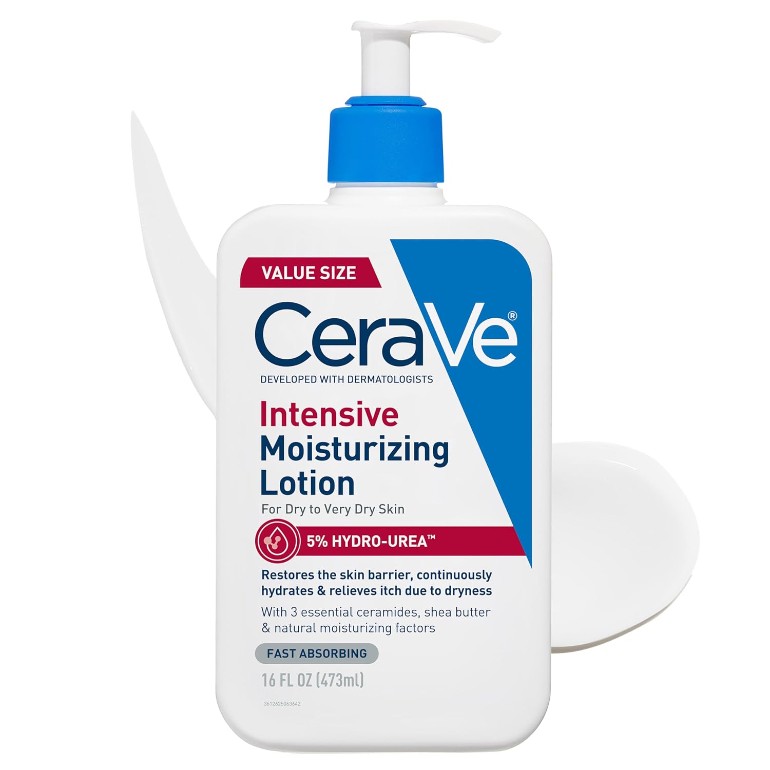 CeraVe Intensive Moisturizing Lotion. Shea Butter Body Lotion. 16oz | Skin Care. Relieves Signs Of Dry Skin with Hydro-Urea & Shea Butter In A Non-Greasy Formula For Rough. Tight and Itchy Skin