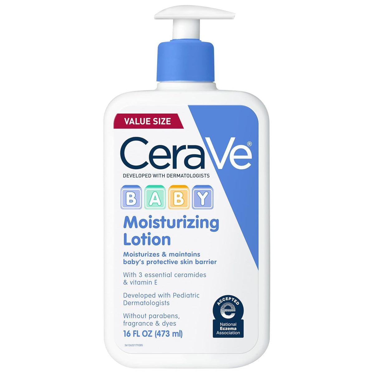 CeraVe Baby Lotion. Baby Skin Moisturizer with Vitamin E & Niacinamide. 8oz | Gently Hydrates Delicate Skin with A Non-Greasy Feel. Free Of Fragrance. Dyes. Paraben & Phthalates