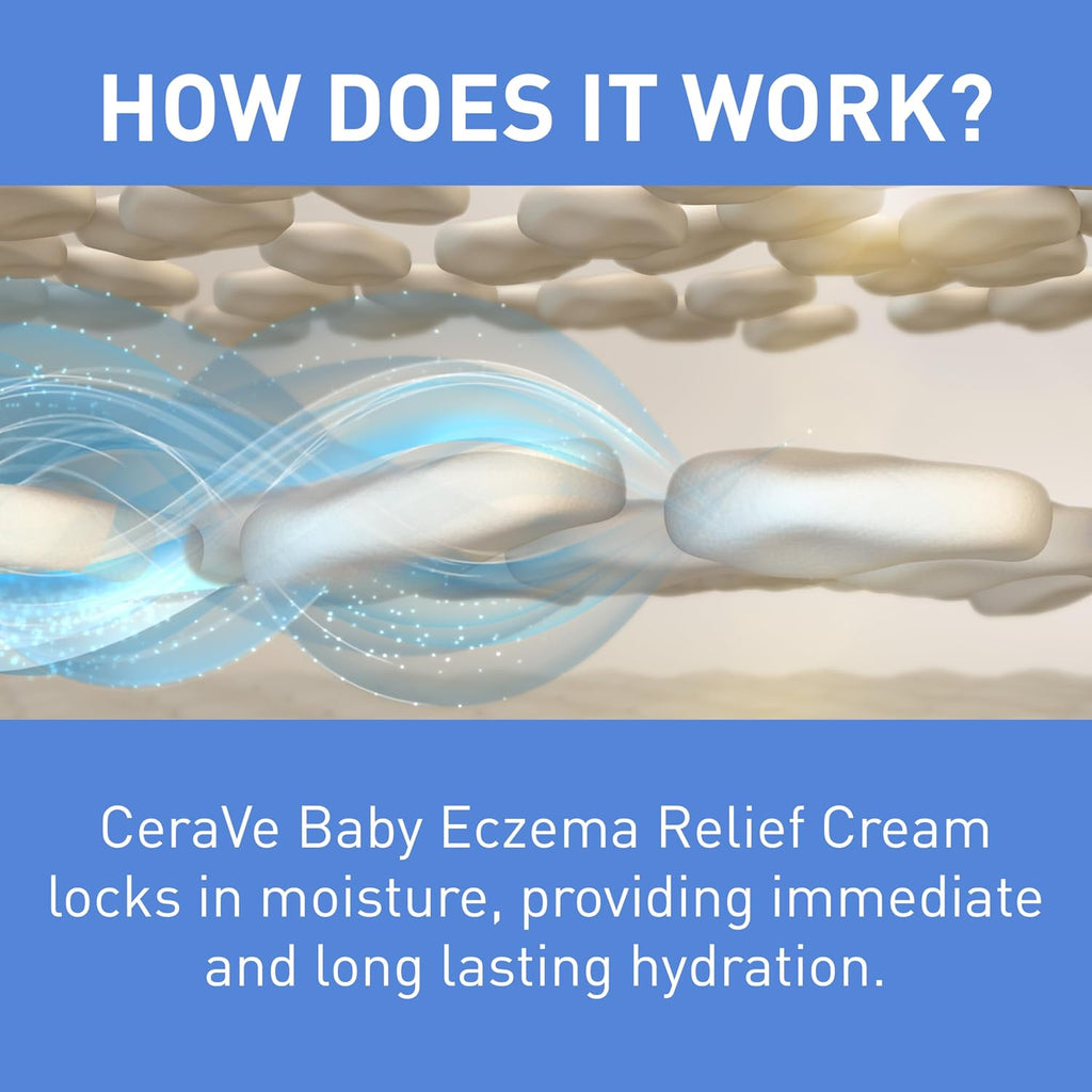 CeraVe Baby  Relief Cream.1% Colloidal Oatmeal Cream with Vitamin E & Ceramides.Soothes & Calms Itchy Skin.Developed with Pediatric Dermatologist.Fragrance Free.5oz.(Pack of 2)