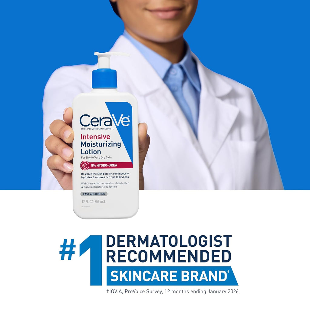 CeraVe Intensive Moisturizing Lotion. Shea Butter Body Lotion. 16oz | Skin Care. Relieves Signs Of Dry Skin with Hydro-Urea & Shea Butter In A Non-Greasy Formula For Rough. Tight and Itchy Skin