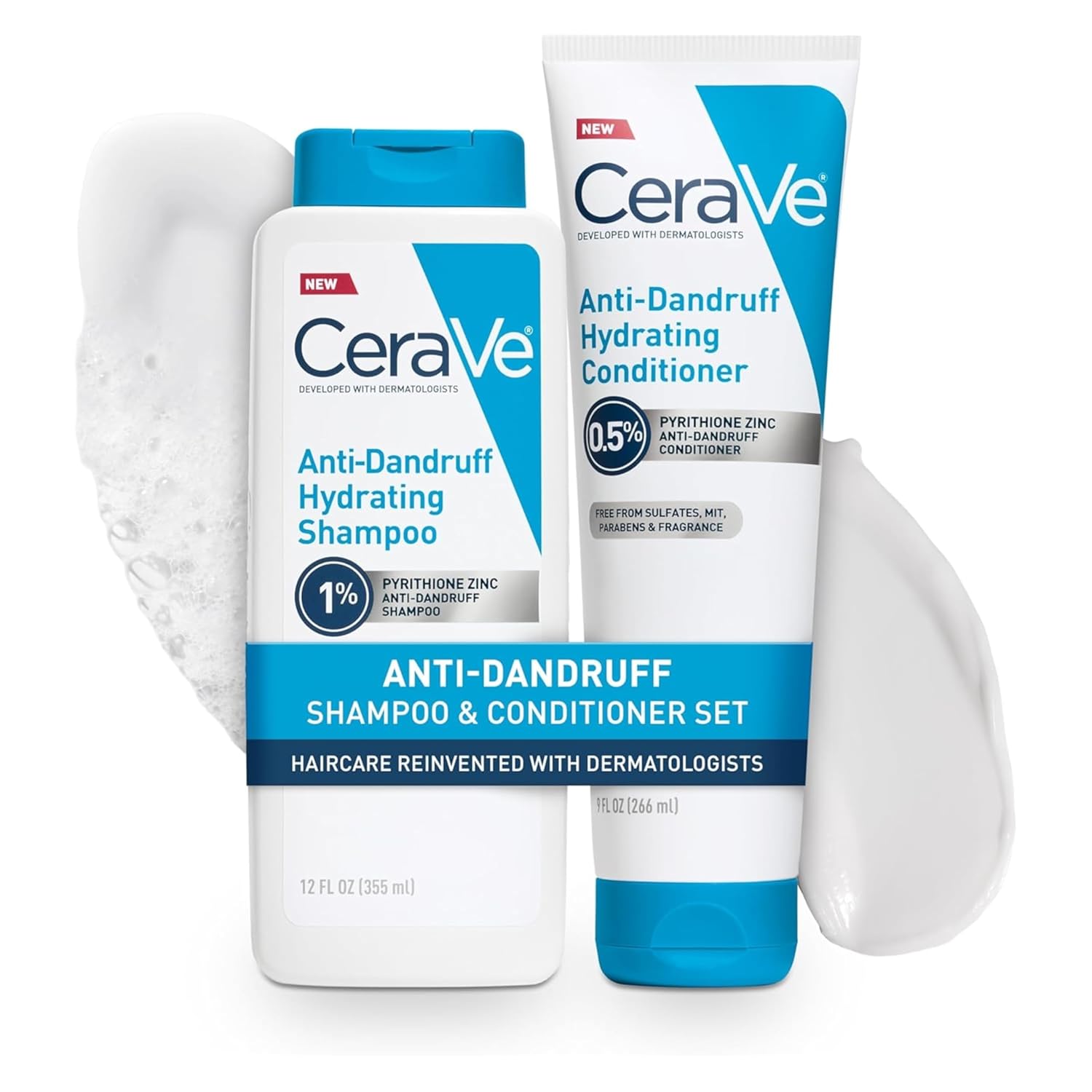 CeraVe Hydrating Anti Dandruff Shampoo. Itchy Scalp Treatment. 19oz | Helps Eliminate Flakes with 1% Pyrithione Zinc. Hyaluronic Acid. Niacinamide and Ceramides In A Sulfate Free Formula