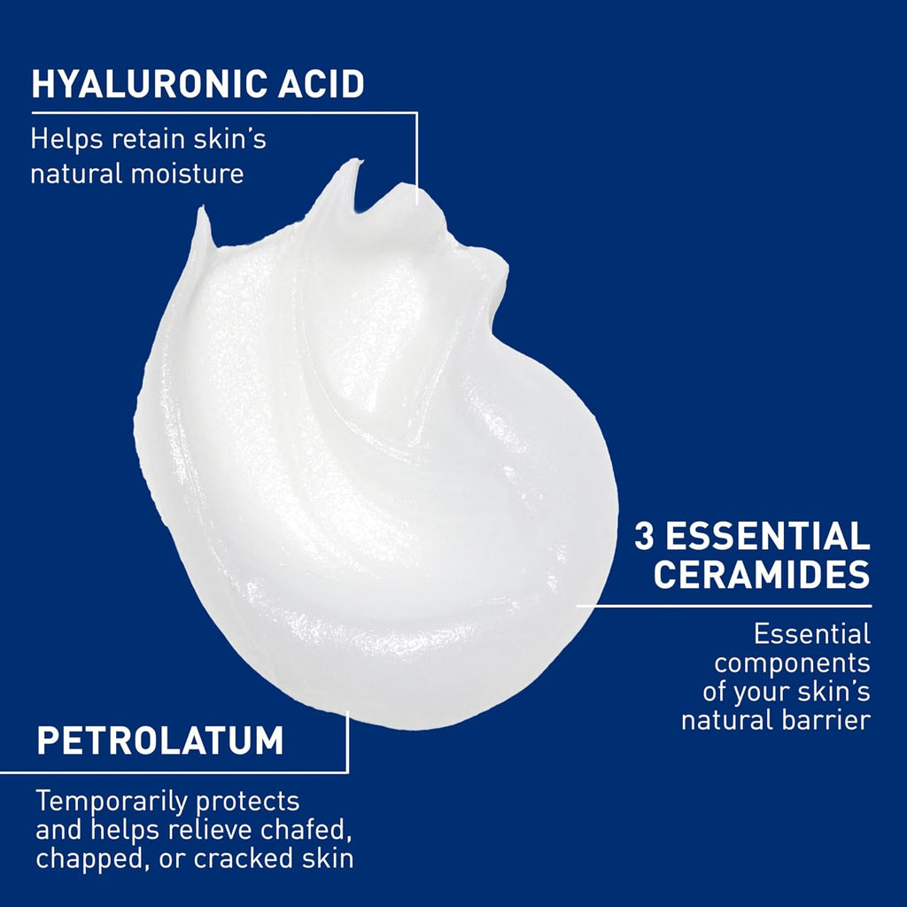 CeraVe Healing Ointment. Hyaluronic Acid Skin Protectant for Dry Skin. 3oz | Barrier Cream. Skin Care for Face & Body. Skin Barrier Repair with Ceramides & Petrolatum. Fragrance Free. Lanolin Free