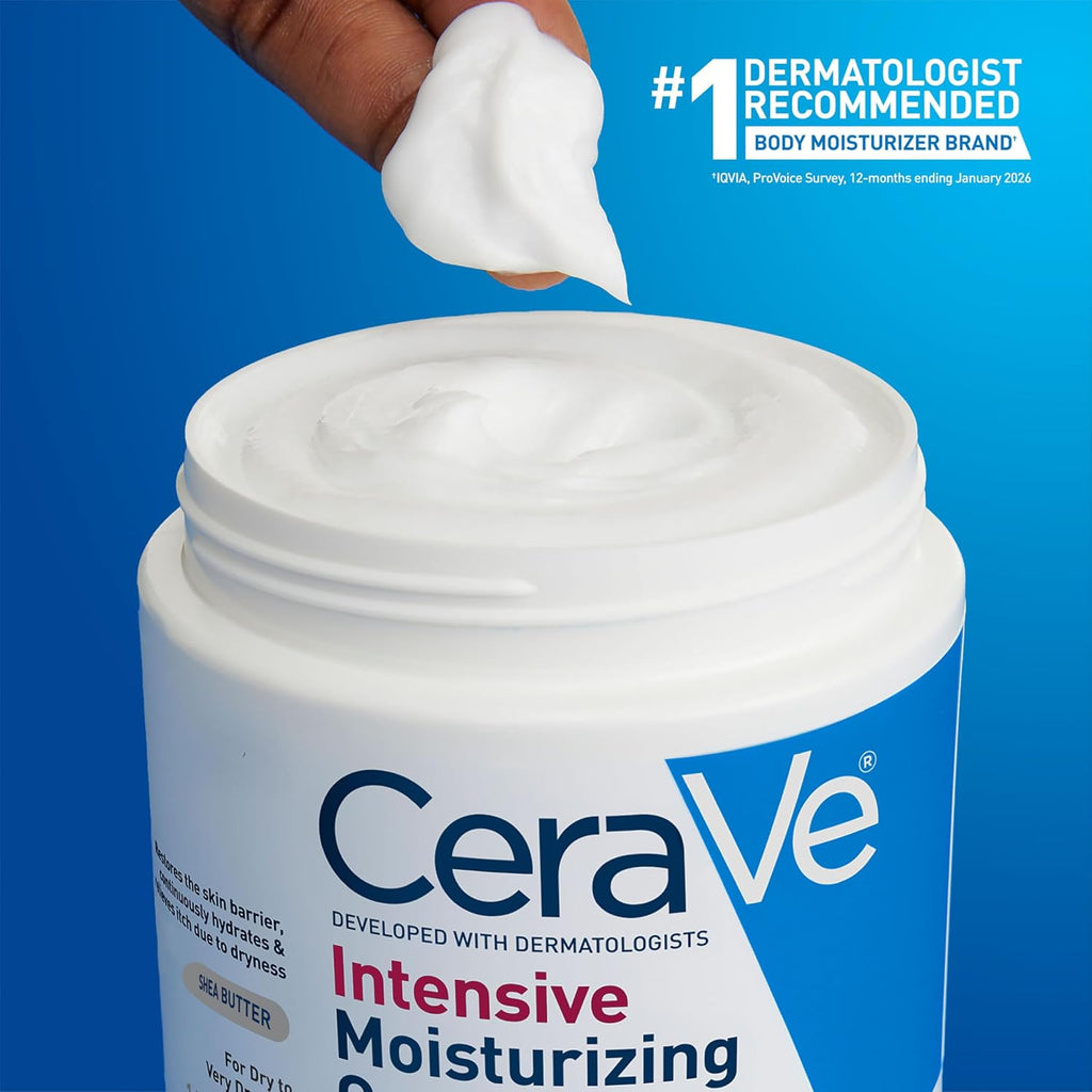 CeraVe Intensive Moisturizing Cream with Shea Butter for Dry Skin. 19oz | Skin Care. Instant Hydration. Body Care. Skin Barrier Repair. Body Cream. Fragrance Free. Extremely Dry Skin